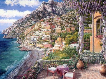 フラワーズ Painting - 地中海03 印象派の花